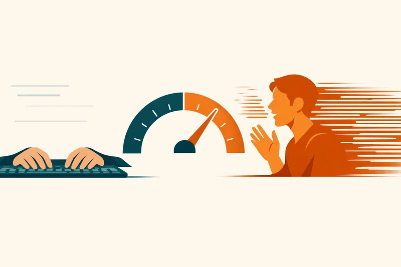 Speed comparison showing typing vs speaking words per minute